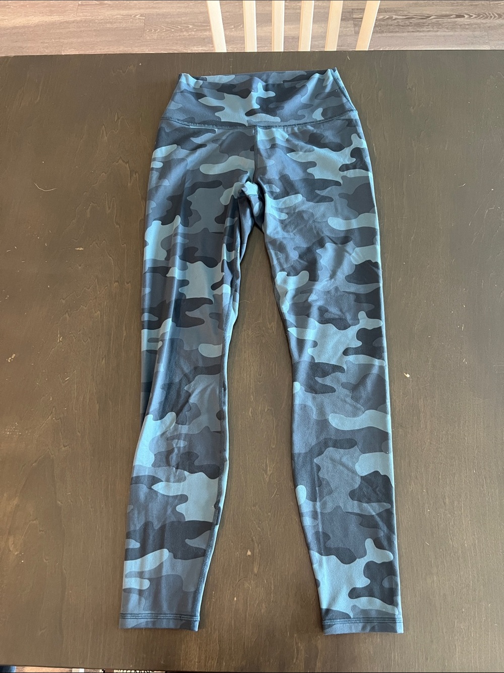 Fabletics Blue Camo High-Waist Leggings